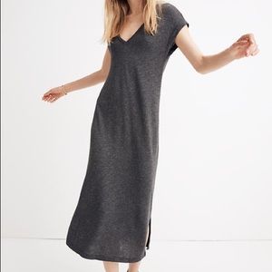 Madewell V-Neck Midi Knit Dress
